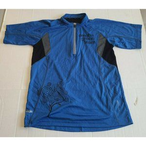 PayPal Blue and Black Cycling Jacket Serfas - Omaha Green Team Men's Large